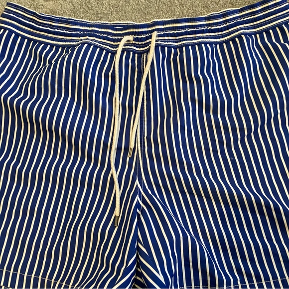 Mens Polo Ralph Lauren Swim Shorts Blue & White Striped Size XL. - Picture 3 of 9